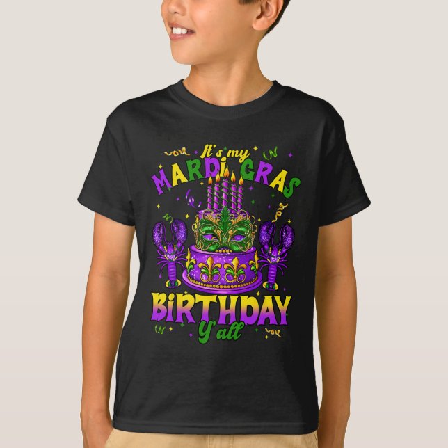 Camiseta Es mi cumpleaños, mi Mardi Gras, todos los mardi G (Anverso)