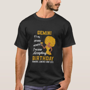 Camiseta Es mi cumpleaños, mujeres negras Gemini May June