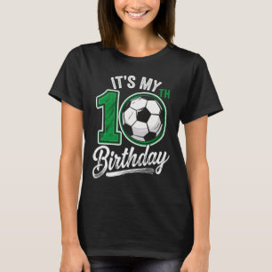 Camiseta Es mi cumpleaños número 10 de fútbol 10 años de cu