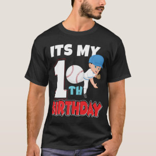 Camiseta Es Mi Cumpleaños Número 10 Jugador de Béisbol 10 A