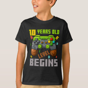 Camiseta Es mi cumpleaños número 10 Pixel Gaming Controller