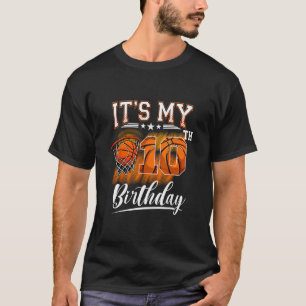 Camiseta Es mi cumpleaños número 10 Tema Sketll 10 años Bi
