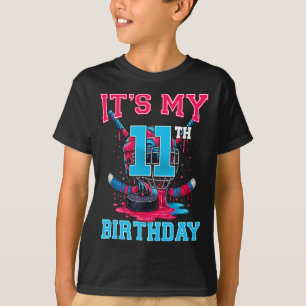 Camiseta Es mi cumpleaños número 11 de hockey helado de 11