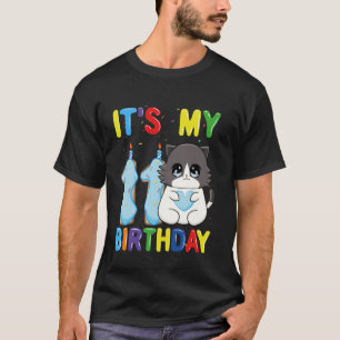 Camiseta Es Mi Cumpleaños Número 11 Niño Gato Ragdoll De 11