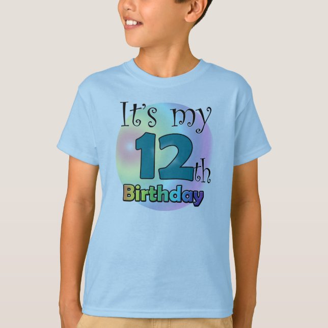 Camiseta Es mi cumpleaños número 12 (Anverso)