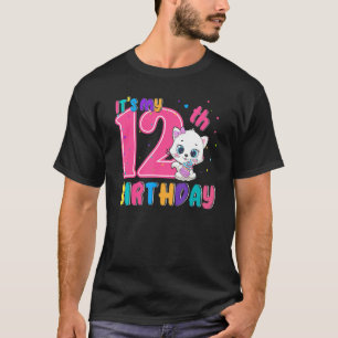 Camiseta Es mi cumpleaños número 12, Chica de cumpleaños, c