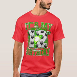 Camiseta Es Mi Cumpleaños Número 12 Fútbol Para Niños 12 Añ