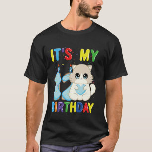 Camiseta Es Mi Cumpleaños Número 12 Niño Gato Ragdoll De 12