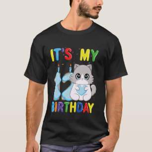 Camiseta Es Mi Cumpleaños Número 12 Niño Gato Ragdoll De 12