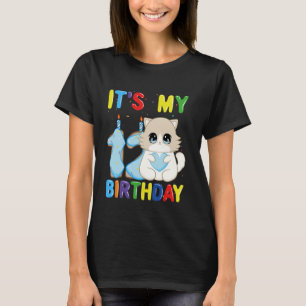Camiseta Es Mi Cumpleaños Número 12 Niño Gato Ragdoll De 12