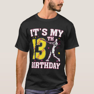 Camiseta Es mi cumpleaños número 13 Softll jugadora chica 1