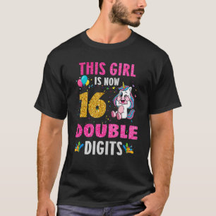 Camiseta Es mi cumpleaños número 16. Este Chica tiene ahora