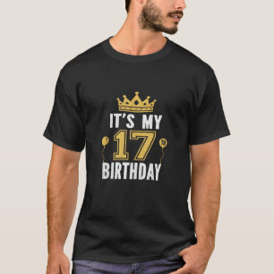 Camiseta Es mi cumpleaños número 17, chicos y Chicas de 17