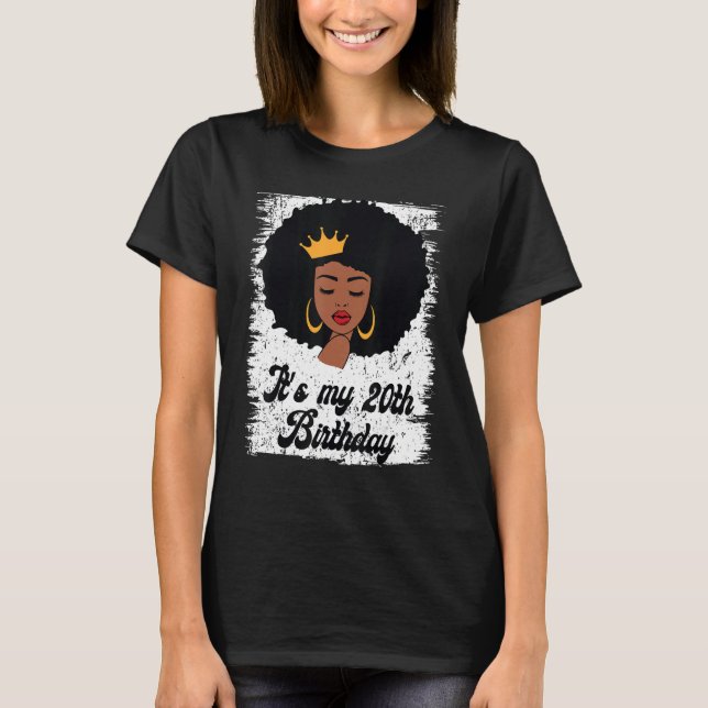 Camiseta Es mi cumpleaños número 20 de la Reina de África N (Anverso)