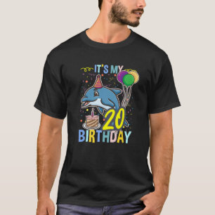 Camiseta Es Mi Cumpleaños Número 20 Delfín Animal Marino