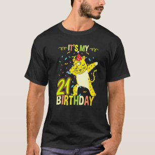 Camiseta Es mi cumpleaños número 21 Dabbing Cheetah