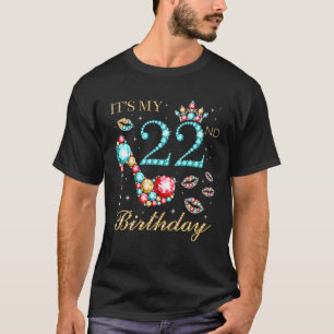 Camiseta Es mi cumpleaños número 22, cumpleaños número Q