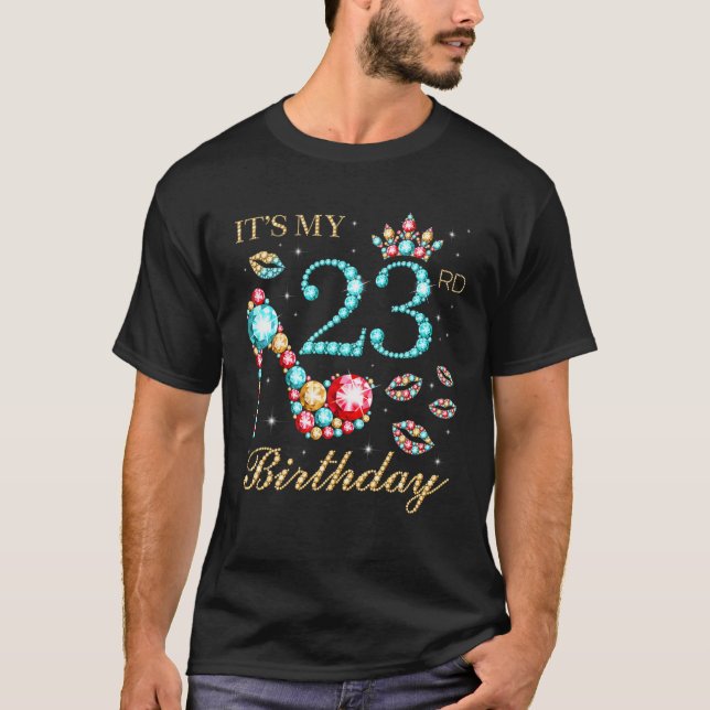 Camiseta Es mi cumpleaños número 23, cumpleaños número Q (Anverso)