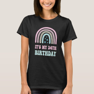 Camiseta Es mi cumpleaños número 24, cumpleaños del arcoiri