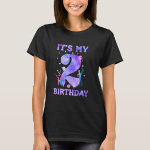 Camiseta Es mi cumpleaños número 2 niña océano 2 años de ed