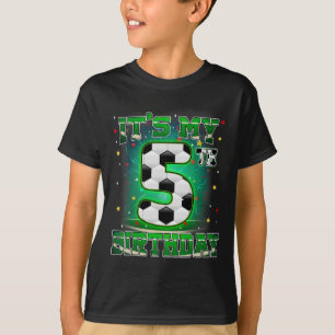 Camiseta Es Mi Cumpleaños Número 5 Cumpleaños Niño Fútbol 5
