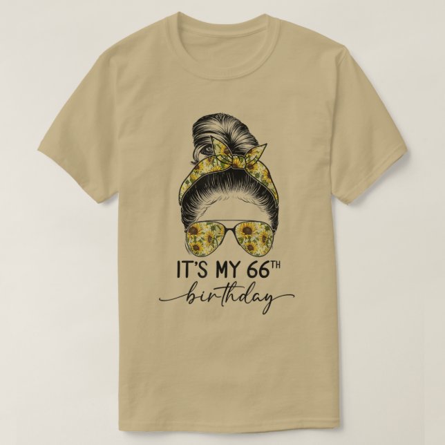 Camiseta Es mi cumpleaños número 66 1956.  (Diseño del anverso)