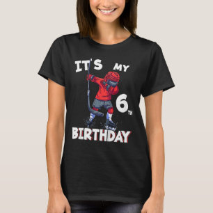 Camiseta Es mi cumpleaños número 6 Cumpleaños de hockey sob
