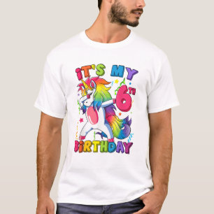Camiseta Es mi cumpleaños número 6 Fiesta de 6 años adorabl