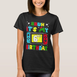 Camiseta Es mi cumpleaños número 6 Videojuego 6 años Cumple