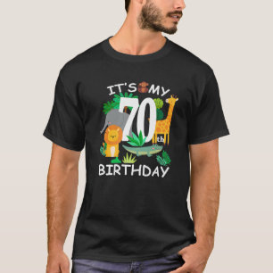 Camiseta Es mi cumpleaños número 70 animal feliz B-Day