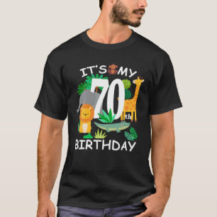 Camiseta Es mi cumpleaños número 70 animal feliz B-Day