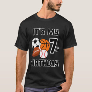 Camiseta Es mi cumpleaños número 7 de fútbol Bysketbyll Bys