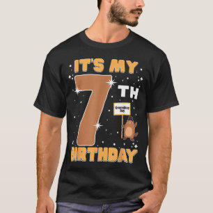 Camiseta Es mi cumpleaños número 7 Día de la marmota niña d