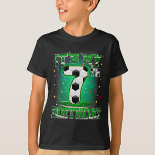 Camiseta Es mi cumpleaños número 7 Fútbol para niños de 7 a