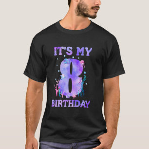 Camiseta Es Mi Cumpleaños Número 8 Chica Océano 8 Años Mar