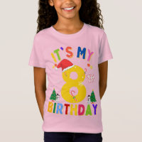 Es mi cumpleaños número 8 Navidad 8 Cumpleaños Nav