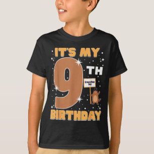Camiseta Es mi cumpleaños número 9 Día de la marmota niña d