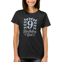 Es mi cumpleaños número 9 divertida bruja azul cla