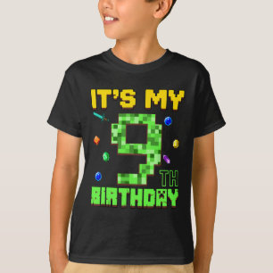 Camiseta Es mi cumpleaños número 9 Niño de 9 años Jugador d