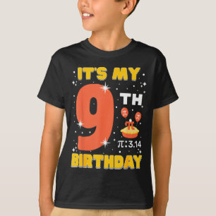 Camiseta Es mi cumpleaños número 9 Pi Day Matemáticas 9 año