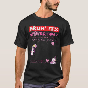 Camiseta Es mi cumpleaños número 9 Señal de mi cumpleaños