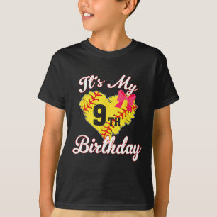 Camiseta Es mi cumpleaños número 9 Softll niña de 9 años