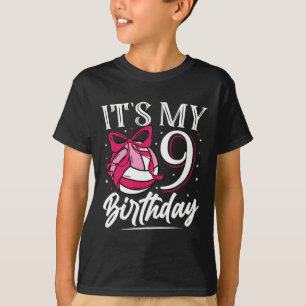 Camiseta Es mi cumpleaños número 9 Volleyll chica fiesta de