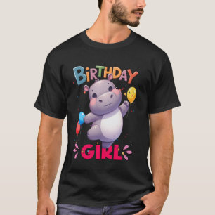 Camiseta Es mi cumpleaños para chicas hipopótamo hipopótamo