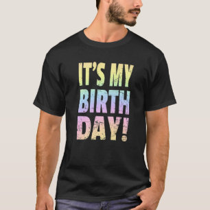 Camiseta Es mi cumpleaños, Retro Pastel, cumpleaños, papá