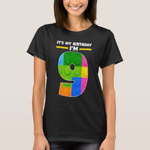 Camiseta Es mi cumpleaños, tengo 9 años.