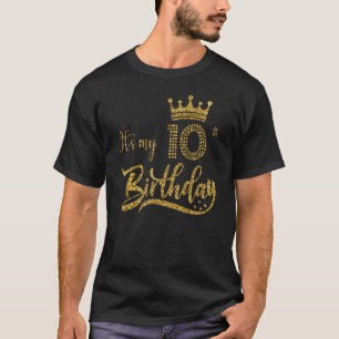 Camiseta Es mi décima cutis de cumpleaños, mujeres de 10 añ