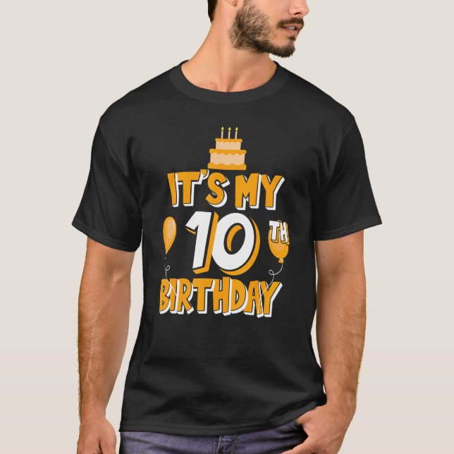 Camiseta Es mi décima idea de fiesta de cumpleaños para él  (Anverso)
