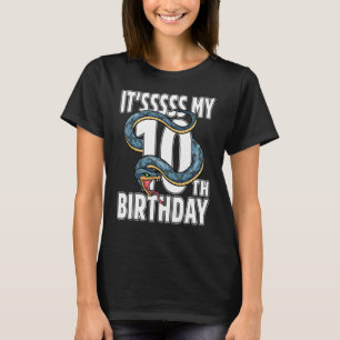 Camiseta Es mi décima serpiente de cumpleaños, cumpleaños d