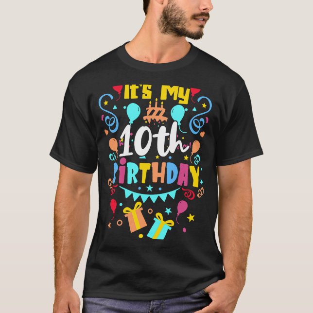 Camiseta Es mi décimo cumpleaños. (Anverso)